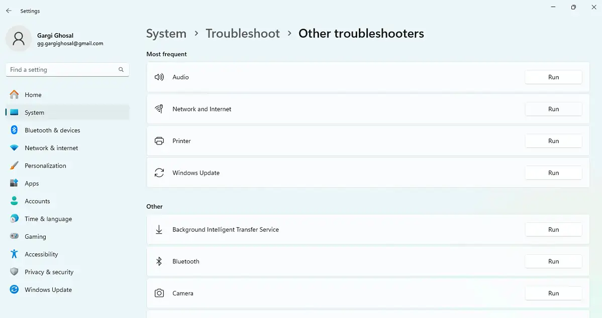 internet troubleshooter for wifi not working windows 11
