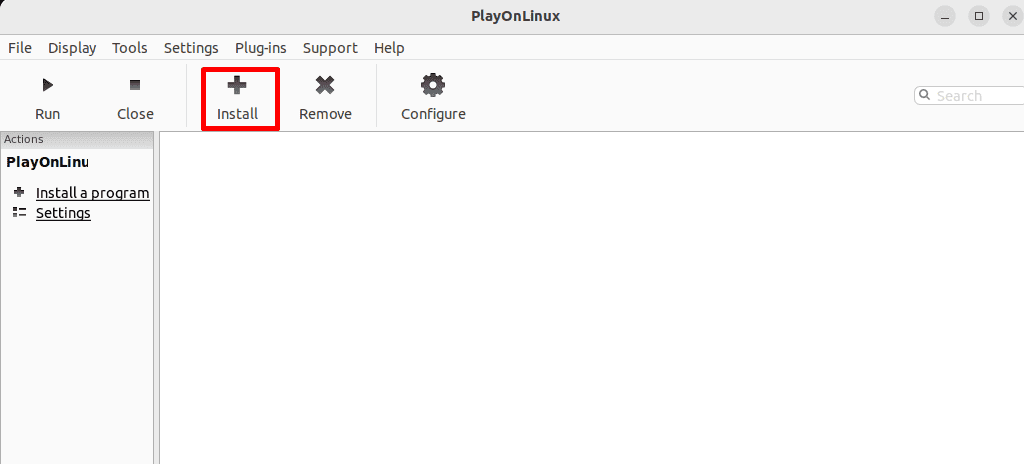 launching playonlinux install menu on ubuntu
