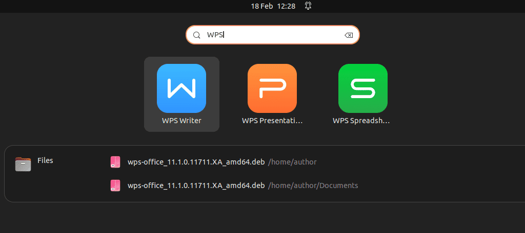 launching wps office on linux
