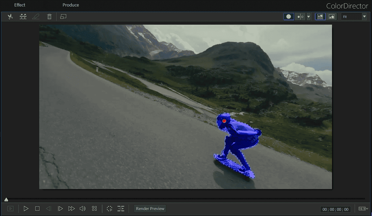 The motion tracking feature in CyberLink's ColorDirector 365