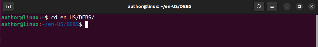 navigating to en-us directory on linux