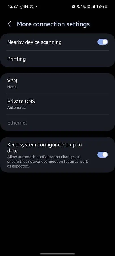 turn on system configuration