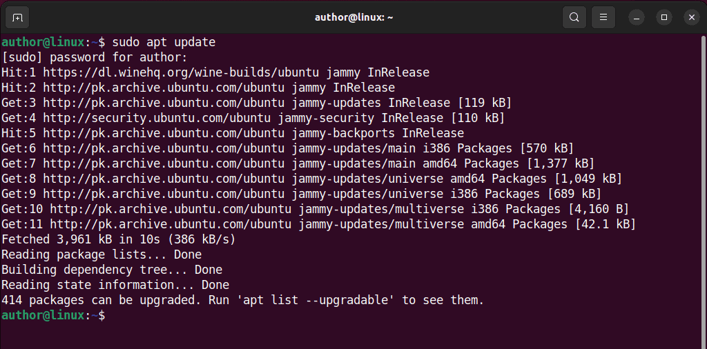 updating system packages on linux