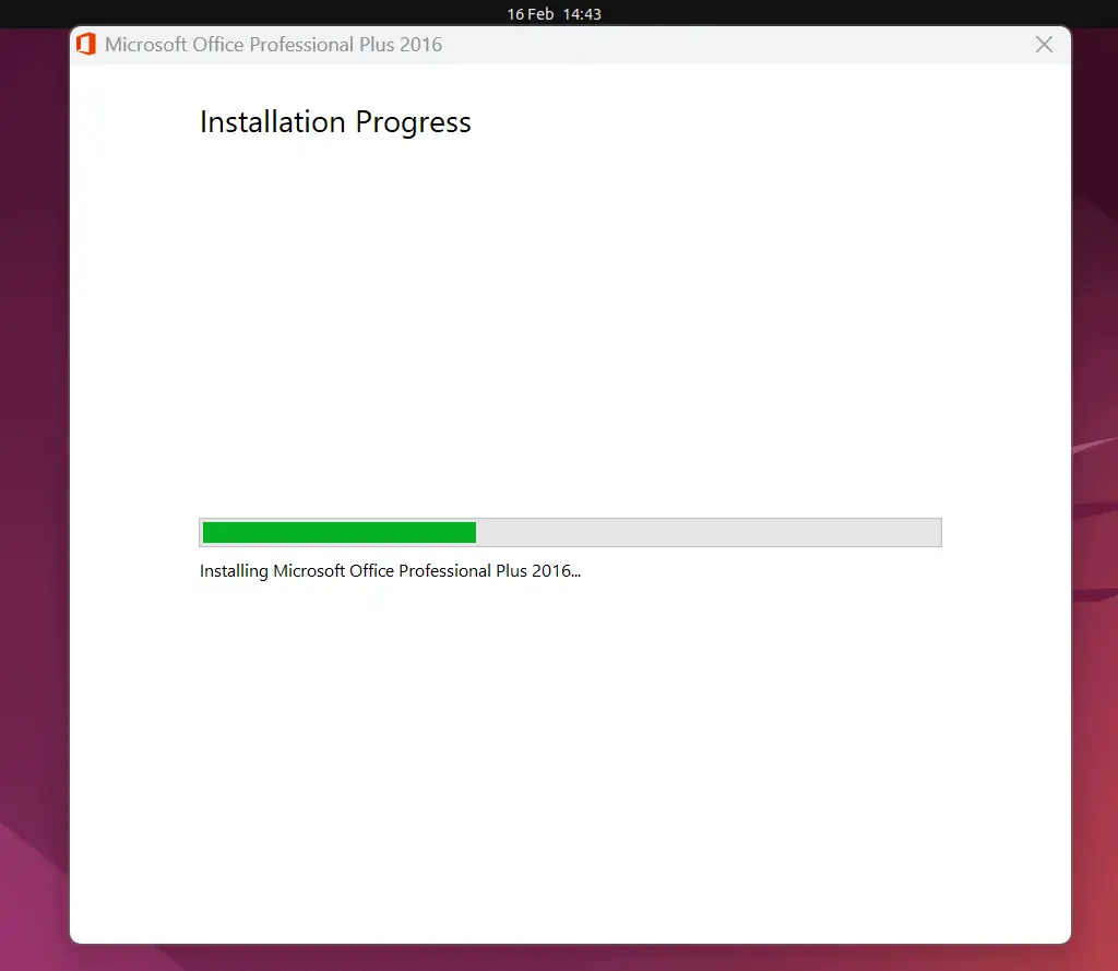 waiting for microsoft installation to get complete