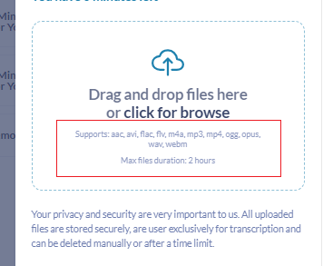 Audext supported formats