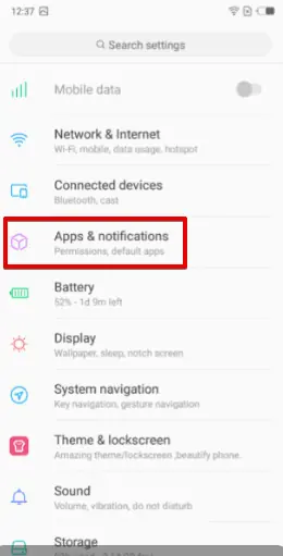 Apps and notifications