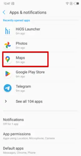 Google Maps app