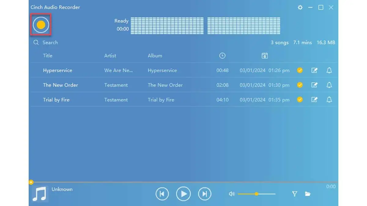 Beatport Downloader Cinch Audio Recorder Start