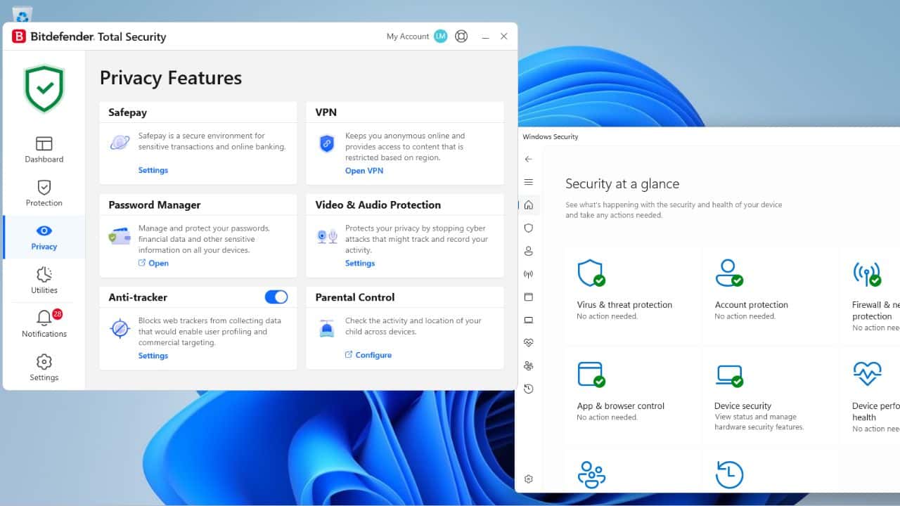Bitdefender vs Windows Defender: Chọn sản phẩm tốt nhất vào năm 2024