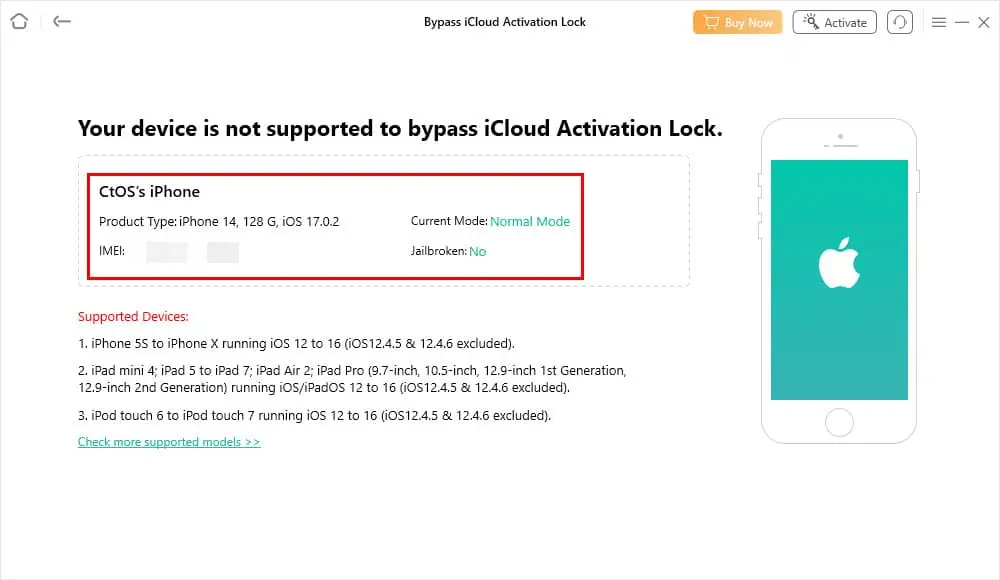 Bypass iCloud Activation Lock limitations