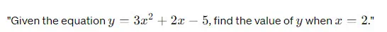 Example equation