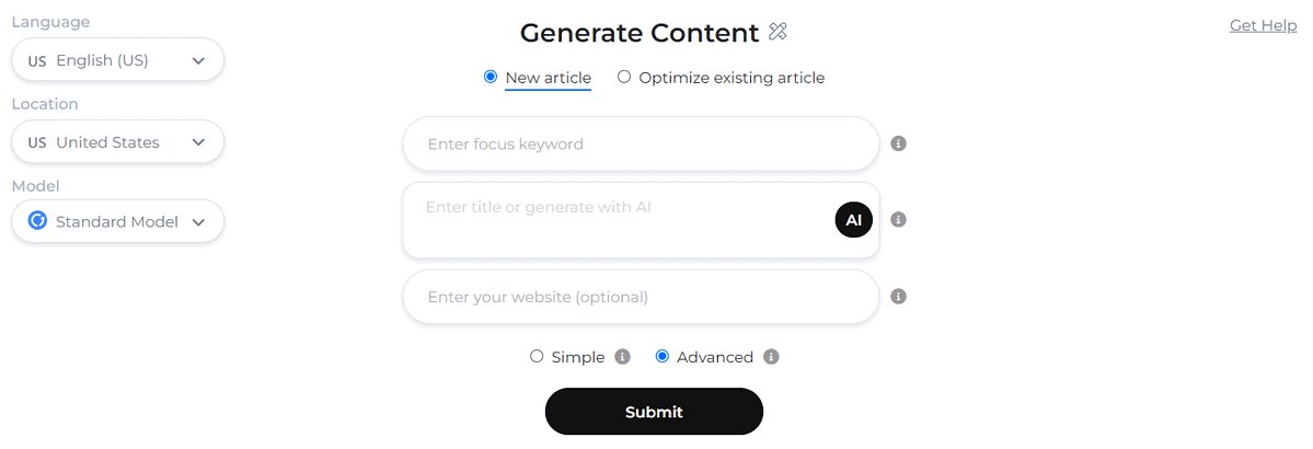 GrowthBar generate content