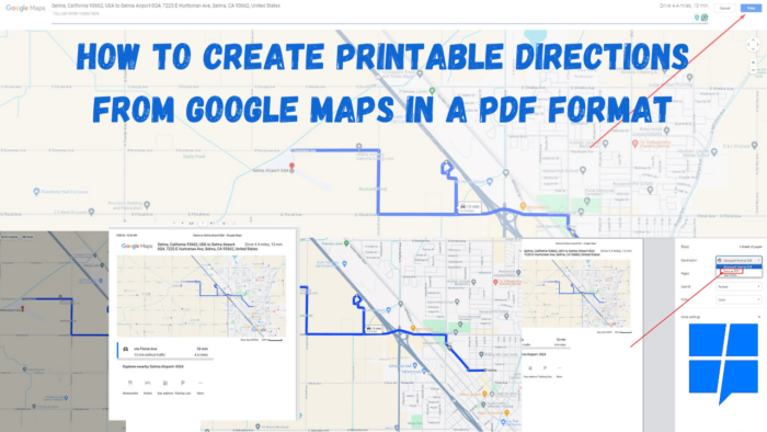 How to Create Printable Directions From Google Maps in a PDF Format