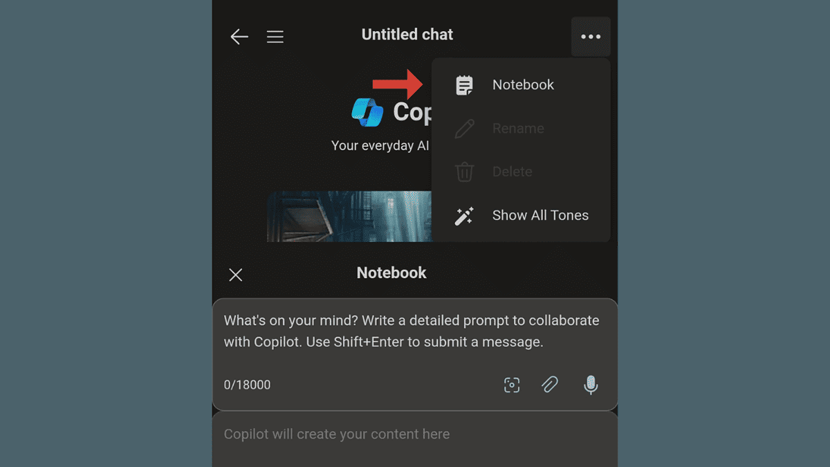 'Notebook' comes to Edge Copilot on Android via Edge Canary for Android