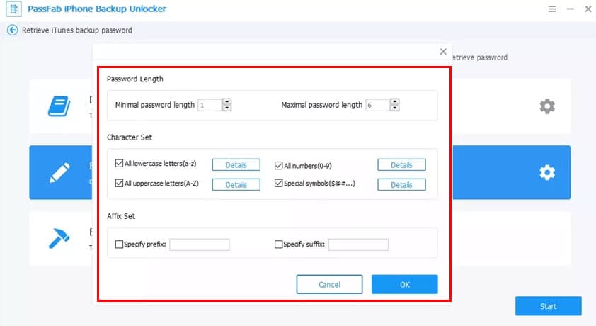 Password set up