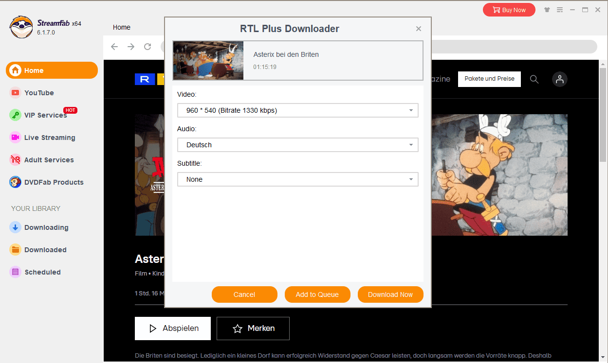 StreamFab download customization