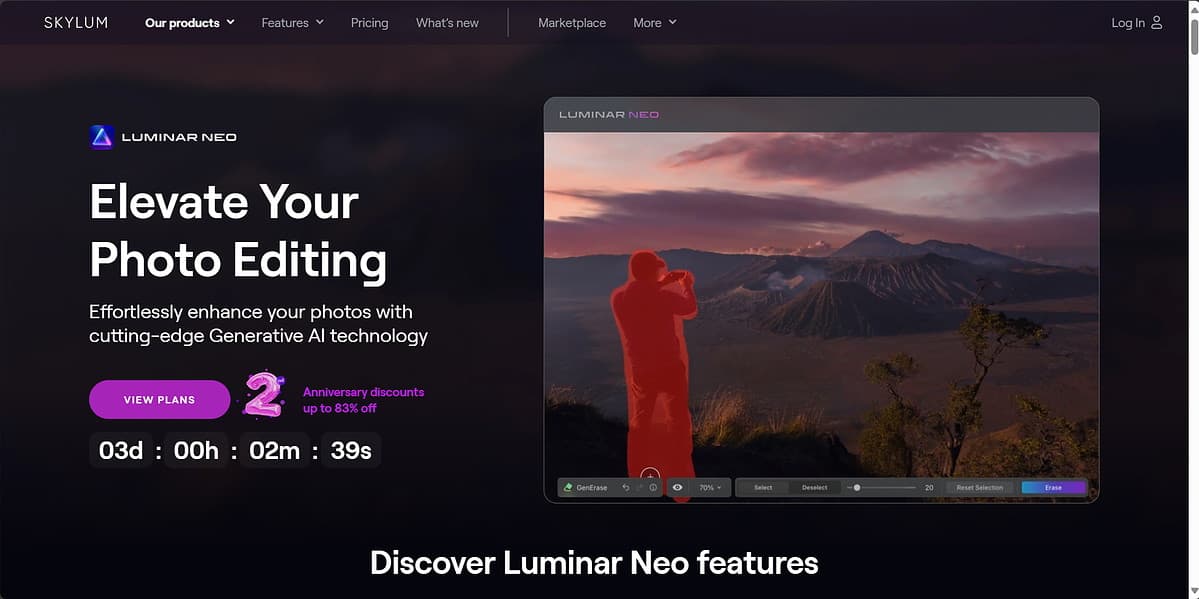 Luminar Neo website