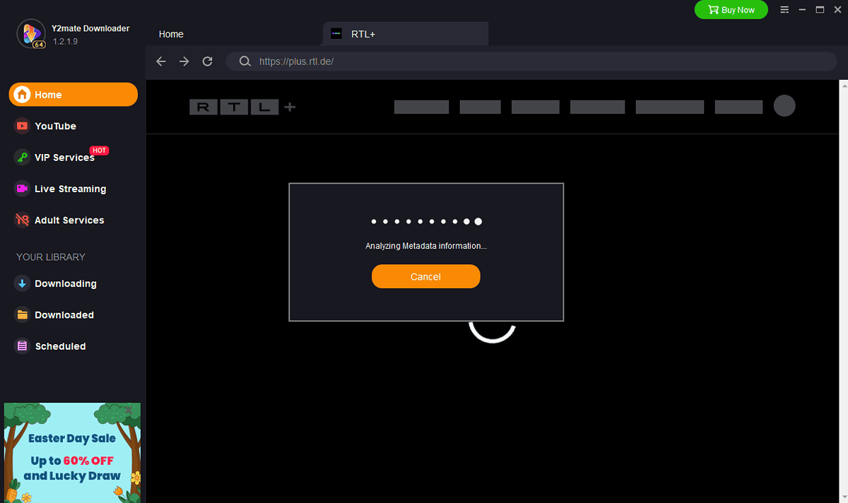 Y2Mate RTL Plus Downloader analyzing