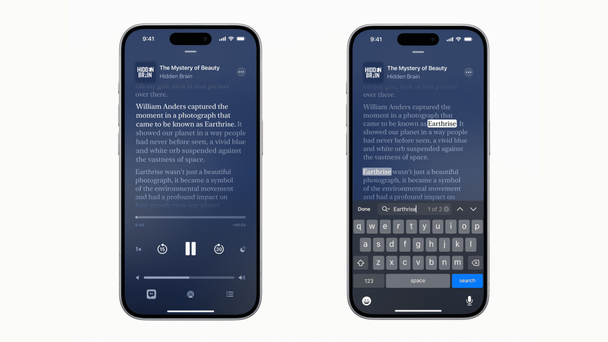 You'll soon be able to read, search, jump through Apple Podcasts with ...