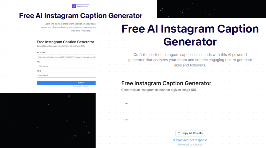 copy.ai - Instagram caption generator
