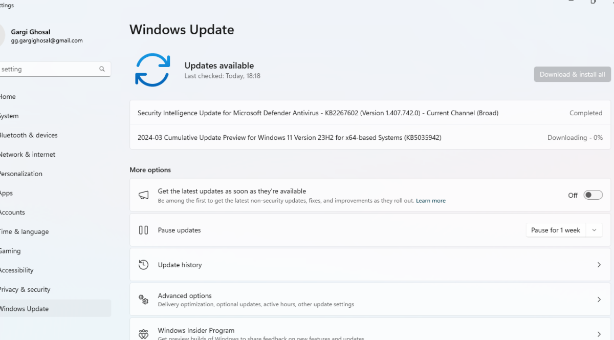 downloading windows updates