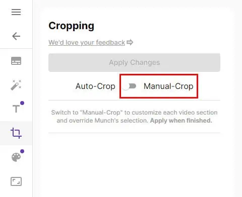 enable manual crop