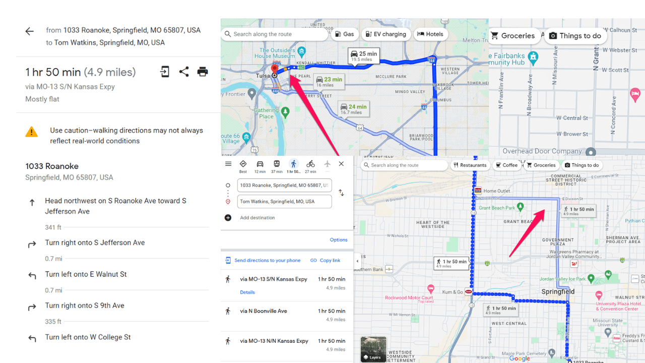 Google Maps blue line