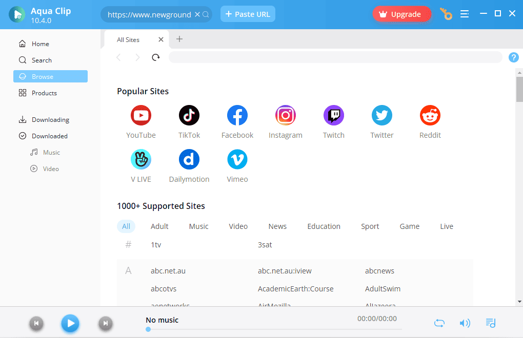 Aqua Clip browser