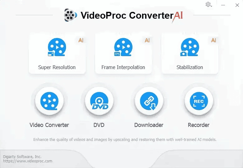 VideoProc Converter AI interface