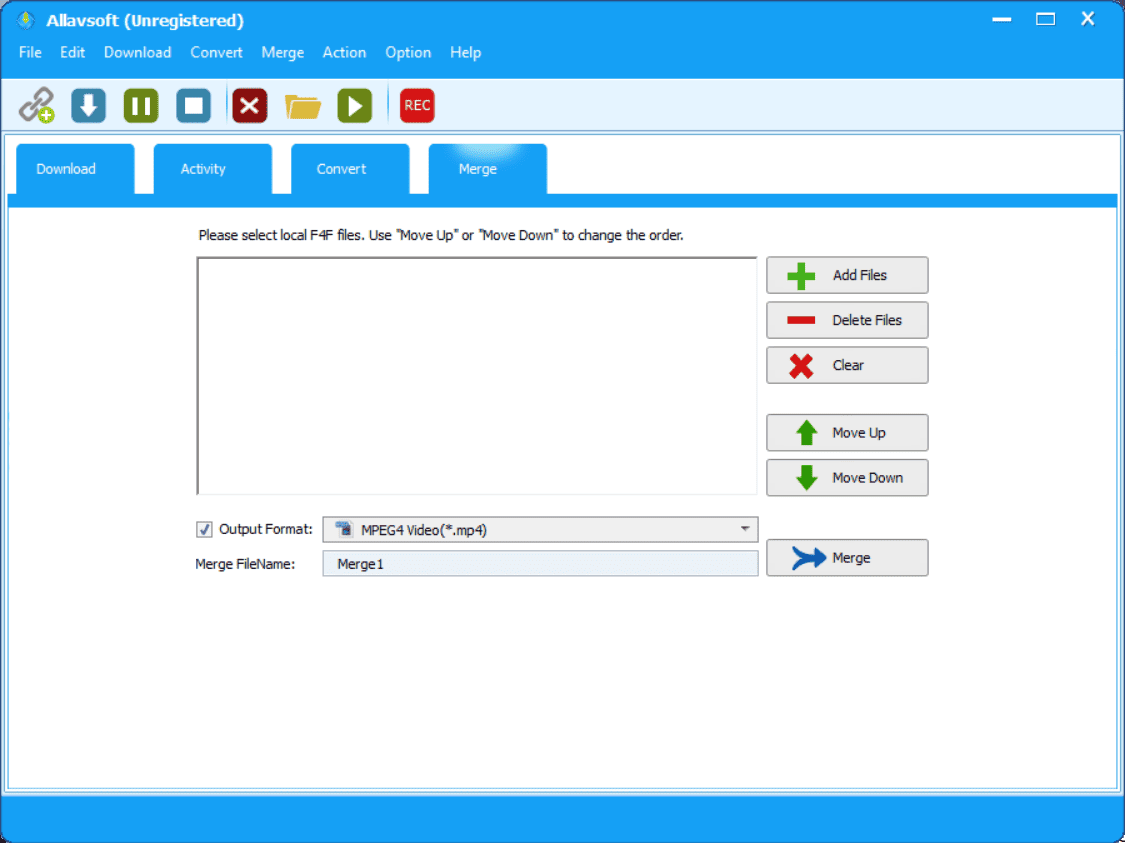 Allavsoft Video and Audio Downloader merge