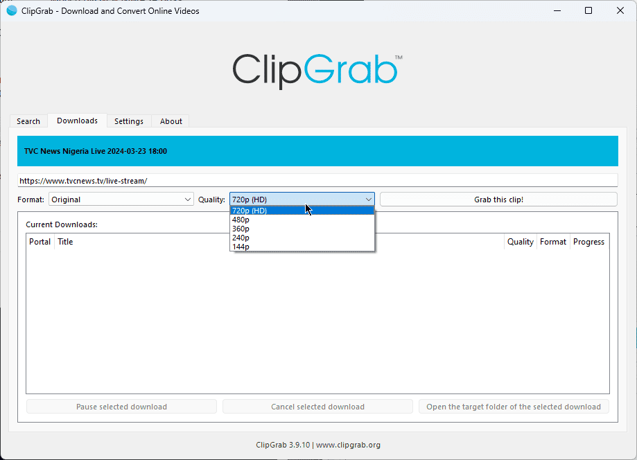ClipGrab download setup