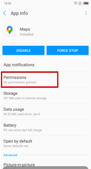 Android Google Maps permissions