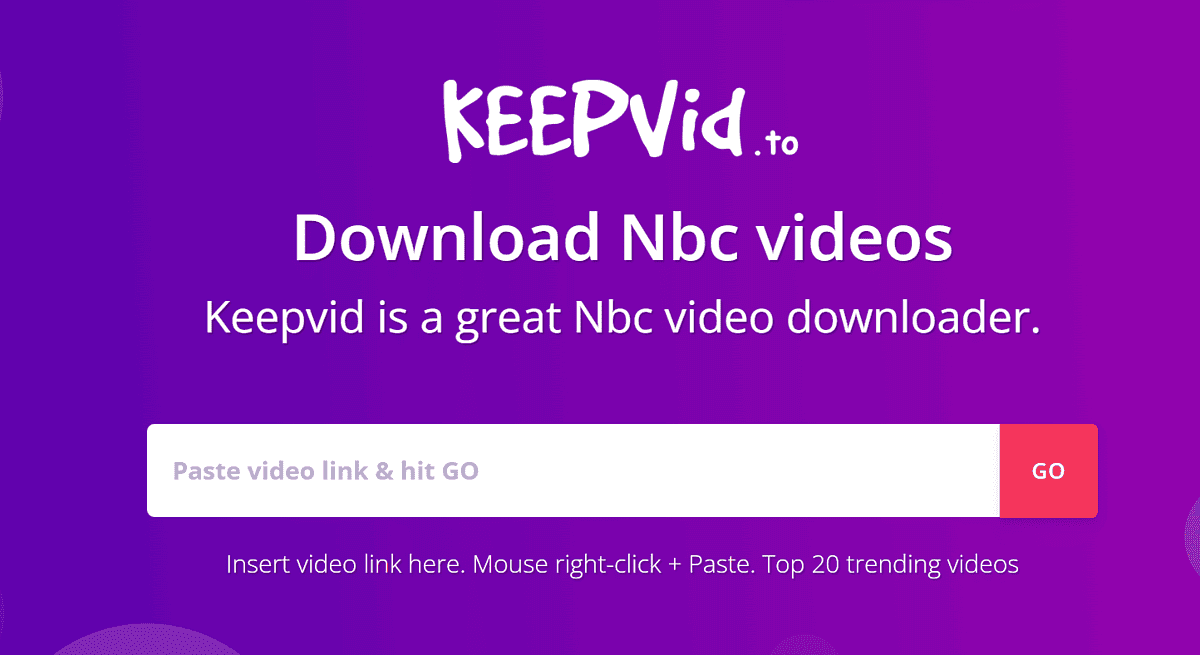 Keepvid homepage