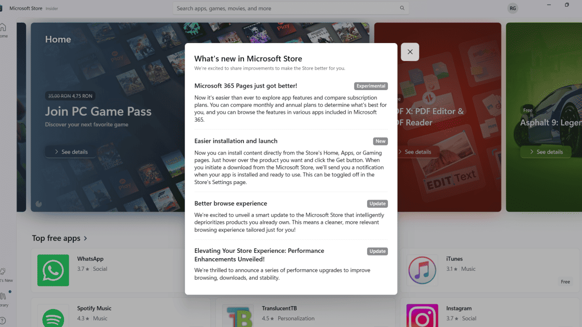 Teraz łatwiej niż kiedykolwiek dostrzec nowe funkcje w sklepie Microsoft Store
