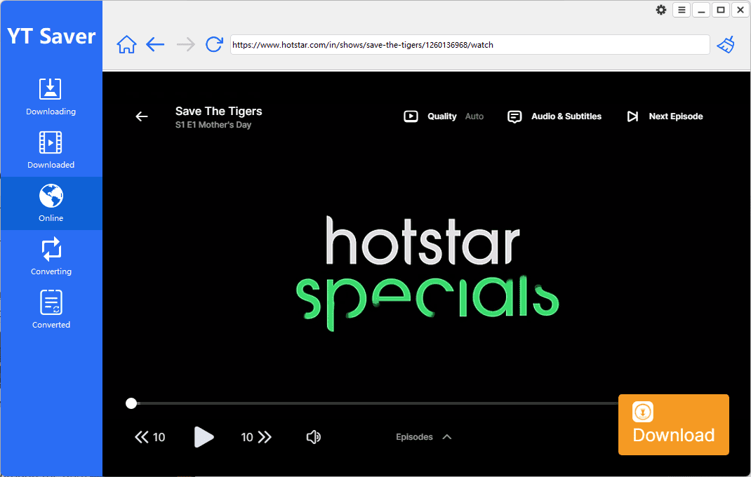 YT saver video opened