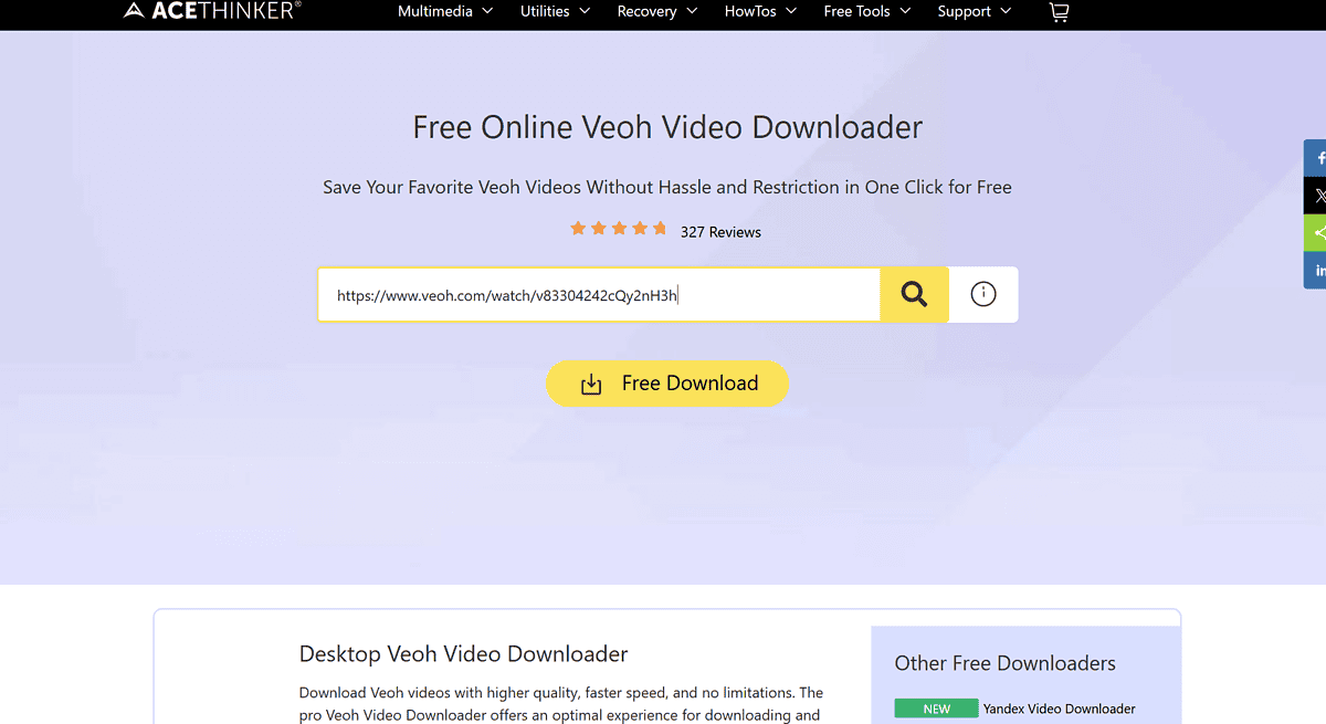 AceThinker Veoh Video Downloader