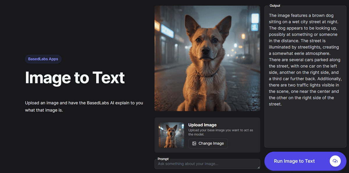 Based Labs AI sample image to text