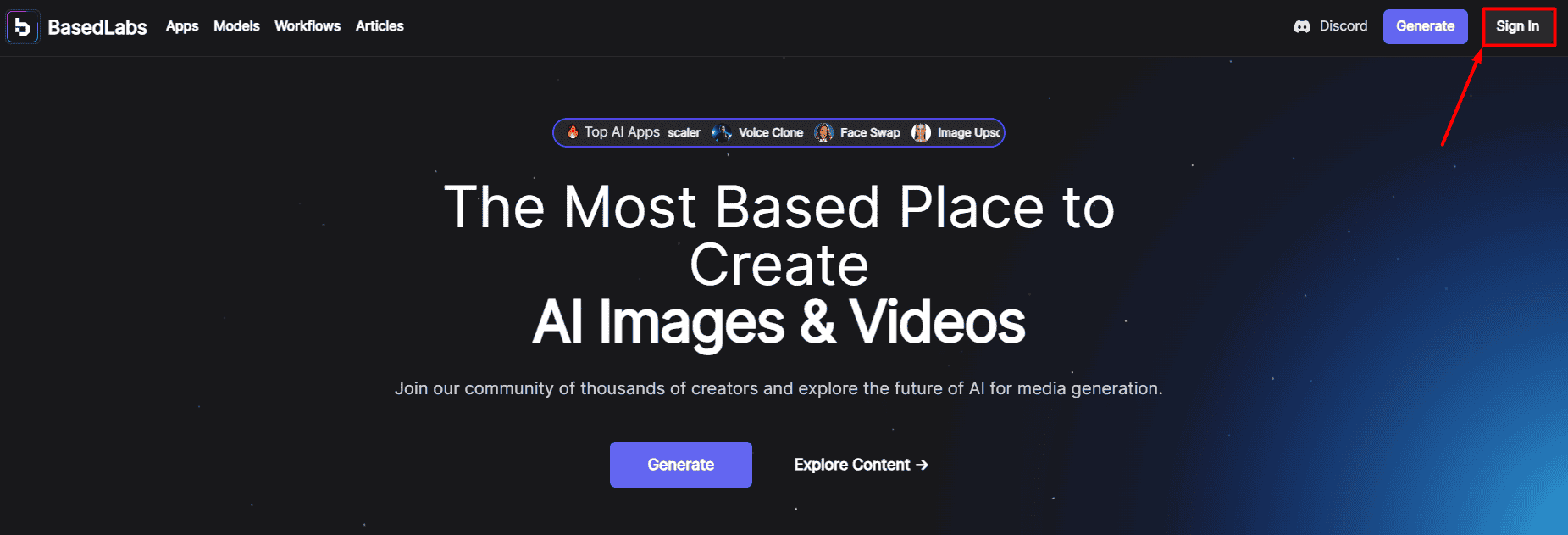 Based Labs AI tutorial sign in