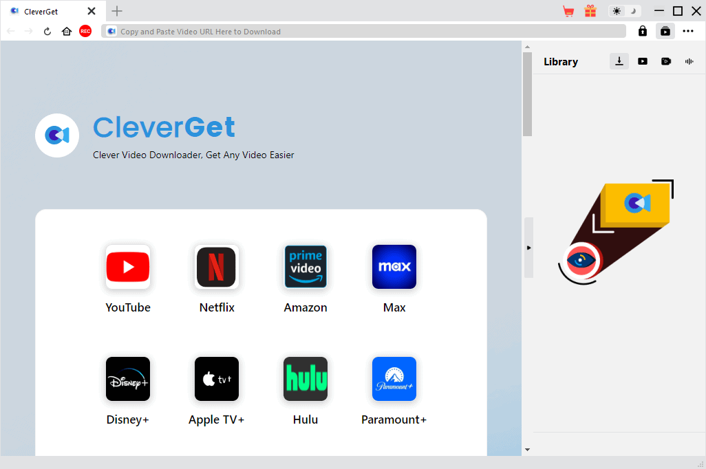 CleverGet Video Downloader -käyttöliittymä