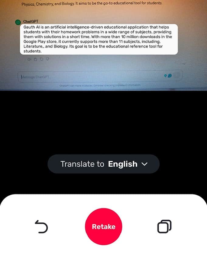 Gauth AI translation