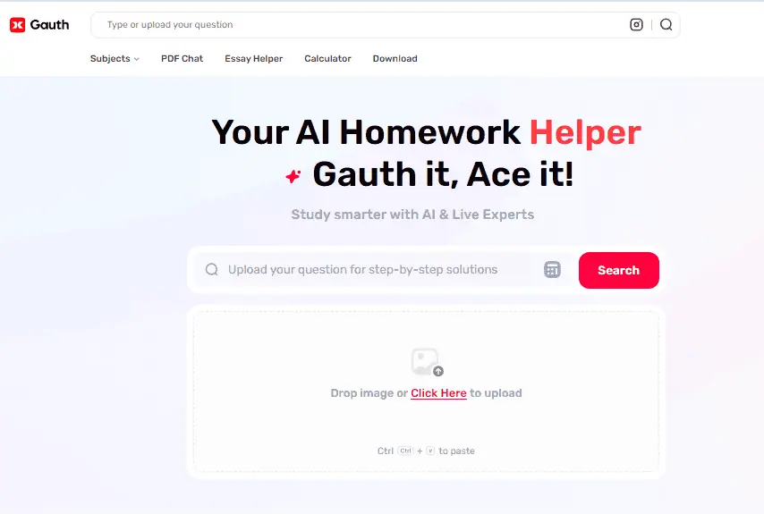 Gauth AI user interface