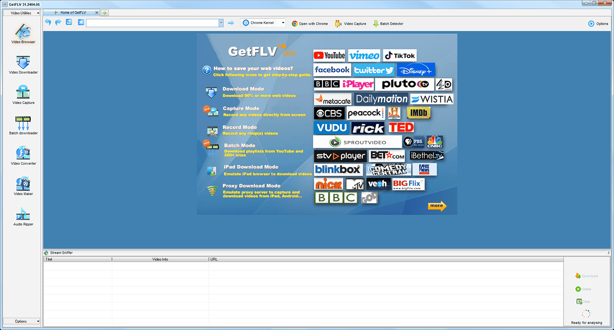 GetFLV interface