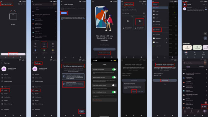 Як відновити видалені повідомлення на Signal