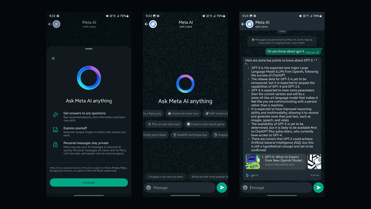 Meta is rolling out Meta AI to WhatsApp users around the world