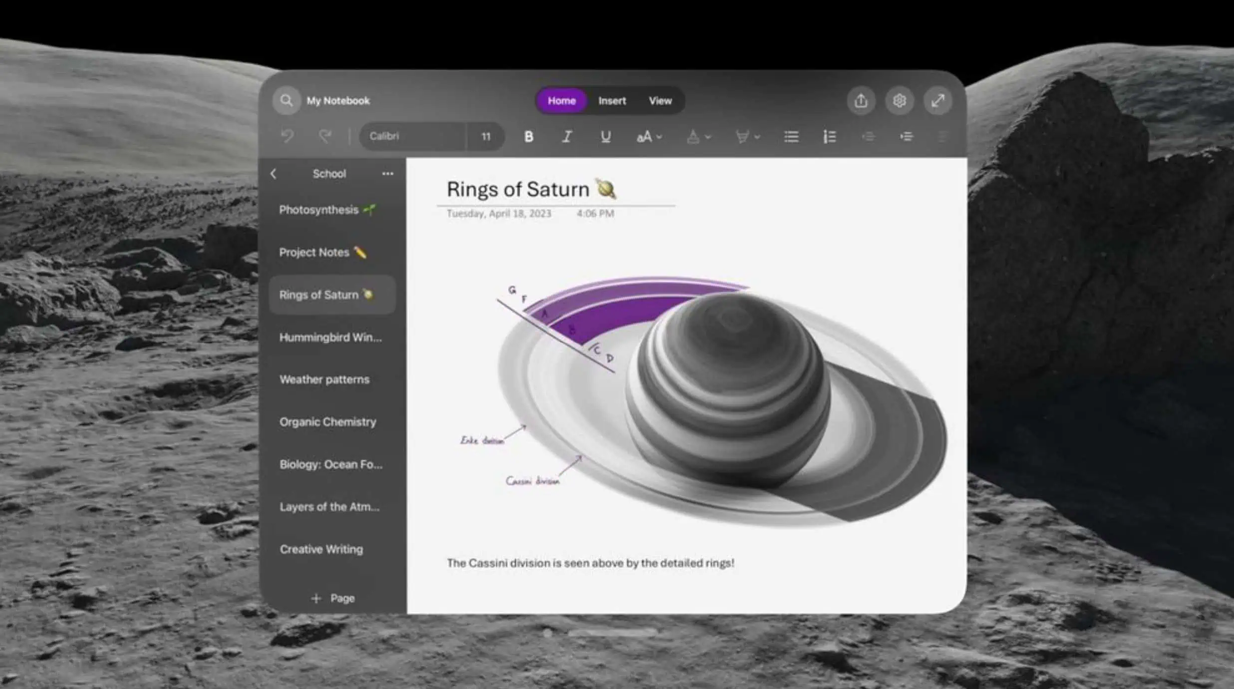 Microsoft OneNote app now available for Apple Vision Pro