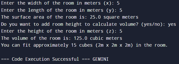 Python code sample Gemini