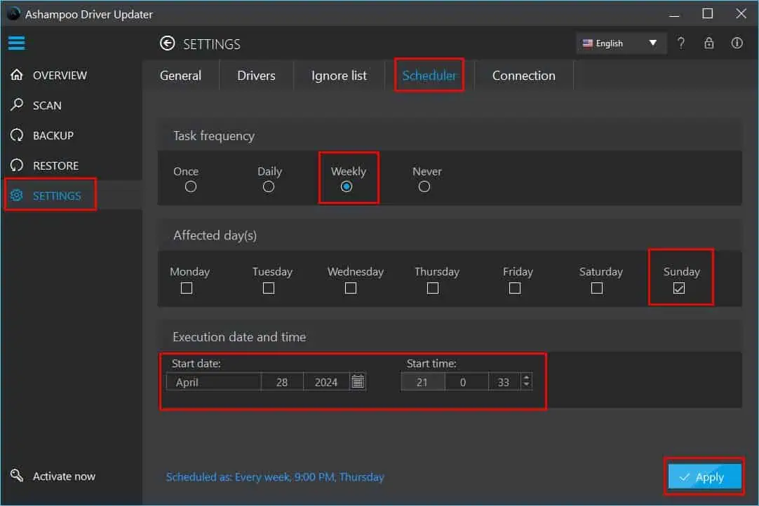 Scheduling Driver Updating Tasks