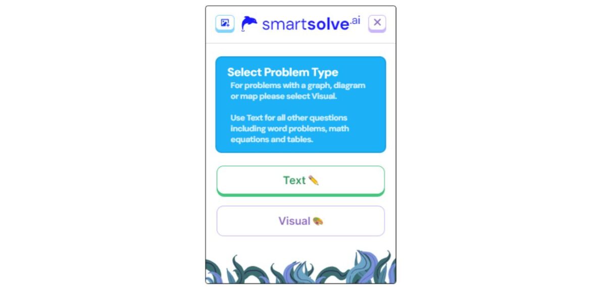 SmartSolve AI Choose Problem Type