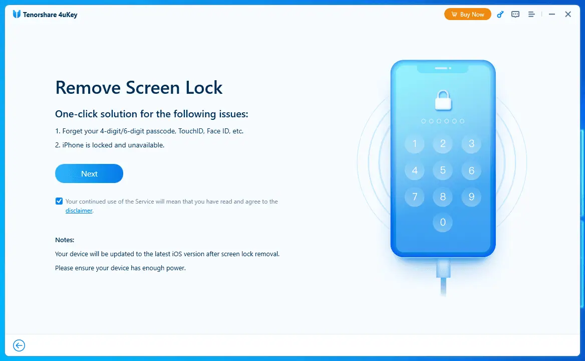 Unlock iOS Screen