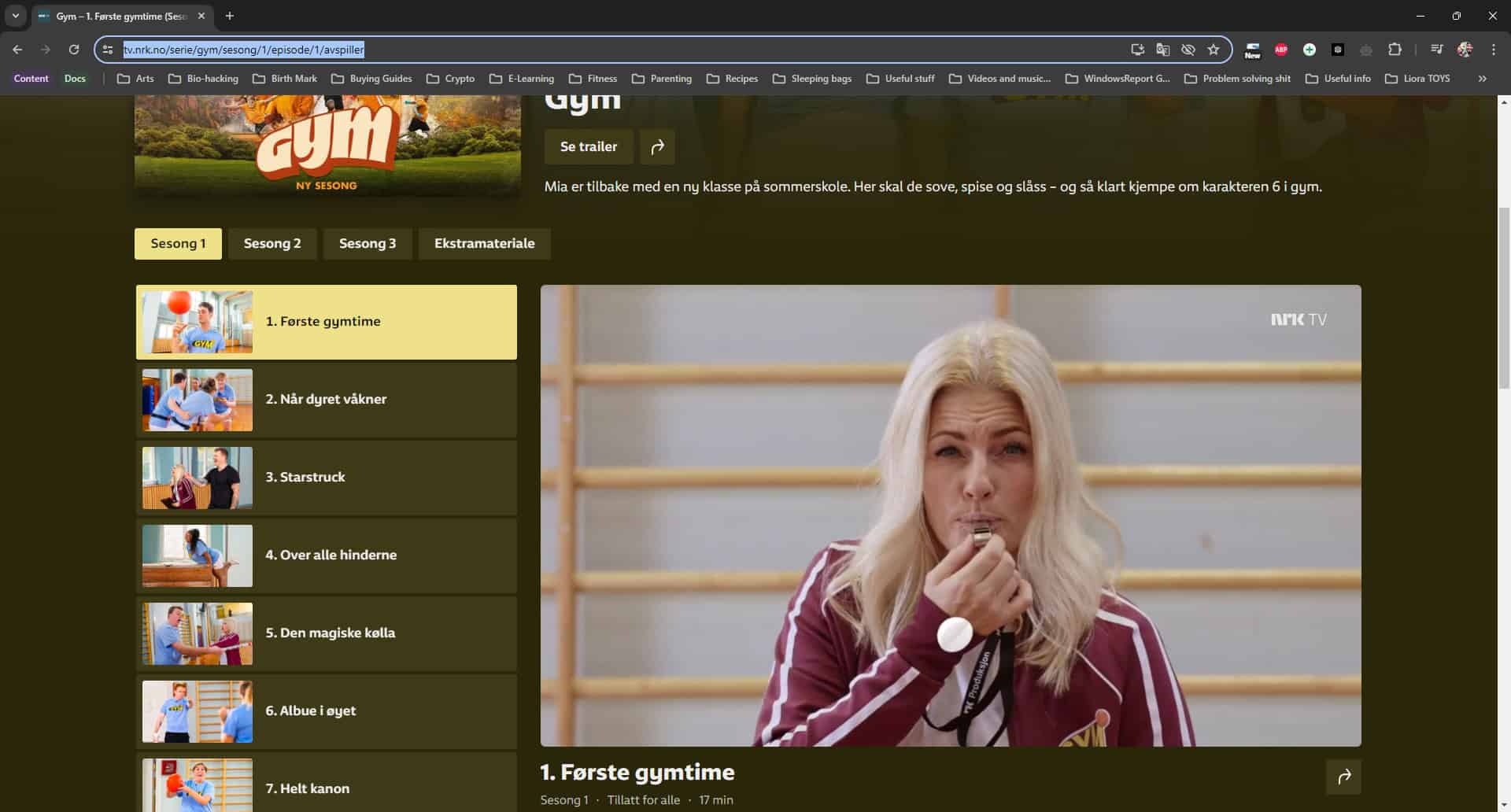 NRK video page